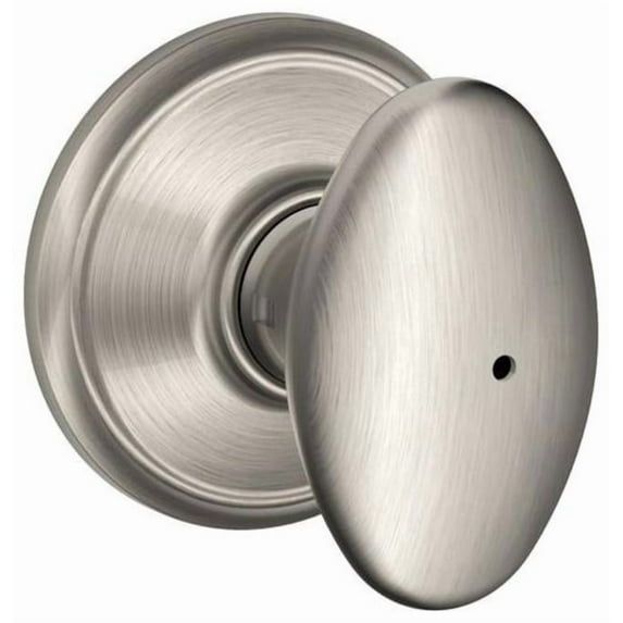 Schlage F40 SIE 619 16-080 10-027 Siena Bed and Bath Knob, Satin Nickel