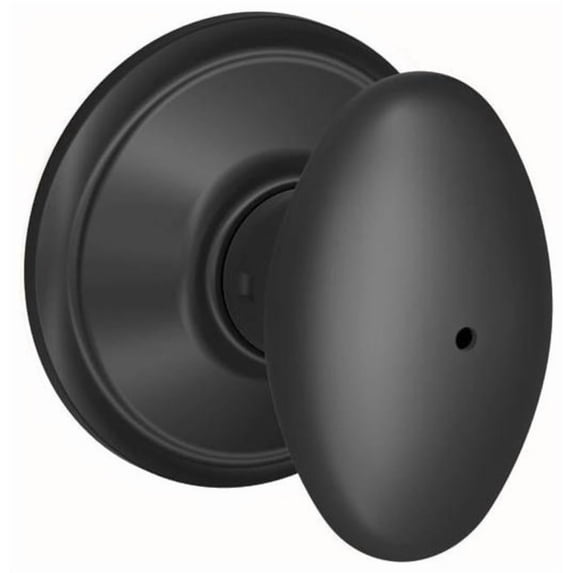 Schlage F40 SIE 622 16-080 10-027 Siena Bed and Bath Knob, Matte Black