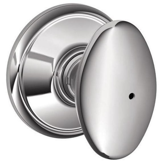 Schlage F40 SIE 625 16-080 10-027 Siena Bed and Bath Knob, Bright Chrome