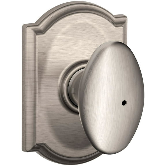 Schlage F40-Sie-Cam Siena Privacy Door Knob Set - Nickel