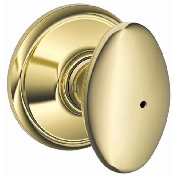 Schlage F40 SIE 605 Siena Bright Brass Bed and Bath Knob