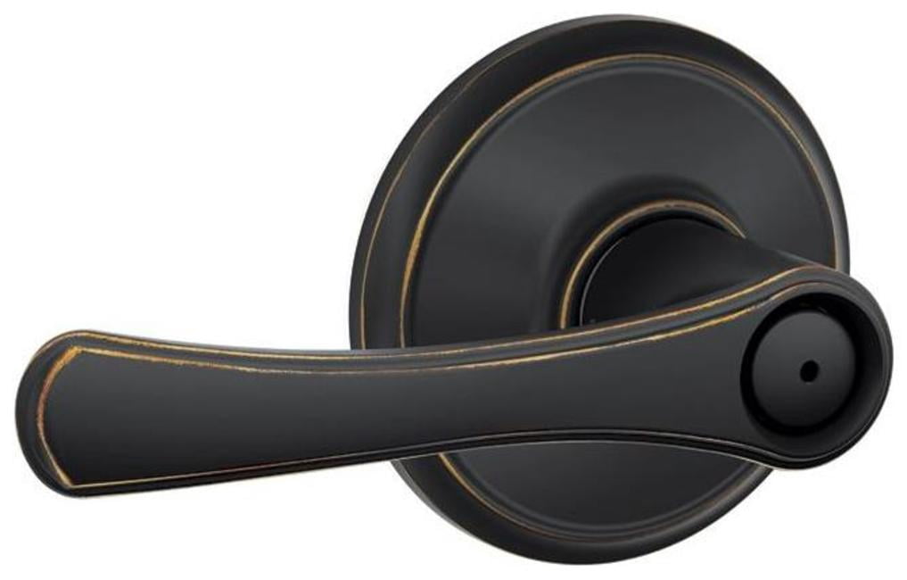 Schlage Dexter Satin Nickel Privacy Door Lever - J Series, Universal Backset, Non-Handed