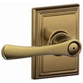 thumbnail image 1 of Schlage F40VLA609ADD Avila Privacy Door Lever Set - Brass, 1 of 6
