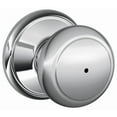 thumbnail image 1 of Schlage F40 and 626 16-080 10-027 Andover Bed and Bath Knob, Satin Chrome, 1 of 7