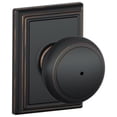 thumbnail image 1 of Schlage F40AND716ADD Addison Collection Andover Privacy Knob, Aged Bronze - F40 AND 716 ADD, 1 of 6