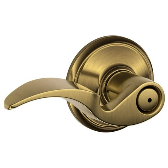 Schlage F40AVA609 Avanti Privacy Lever, Antique Brass