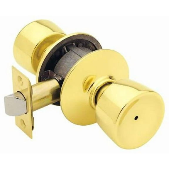 Schlage F40BEL605 Bell Privacy Knob, Bright Brass