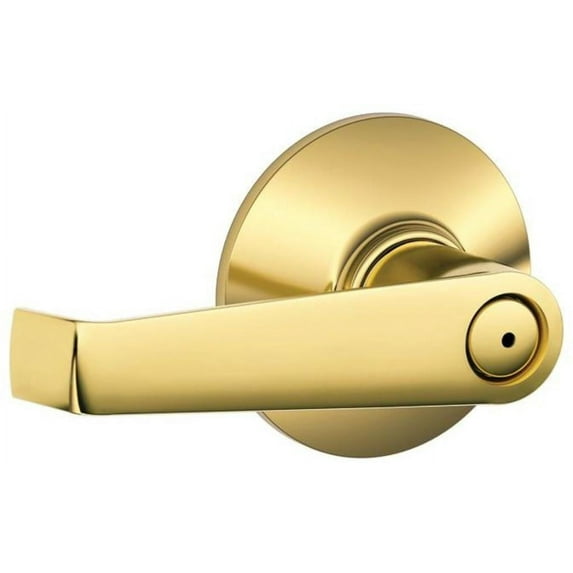 Schlage F40ELA605 Elan Privacy Lever, Bright Brass
