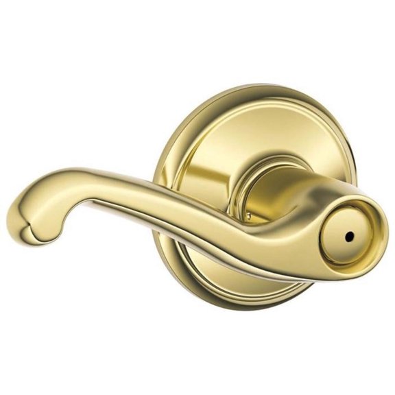 Schlage F40FLA605 Flair Privacy Lever, Bright Brass
