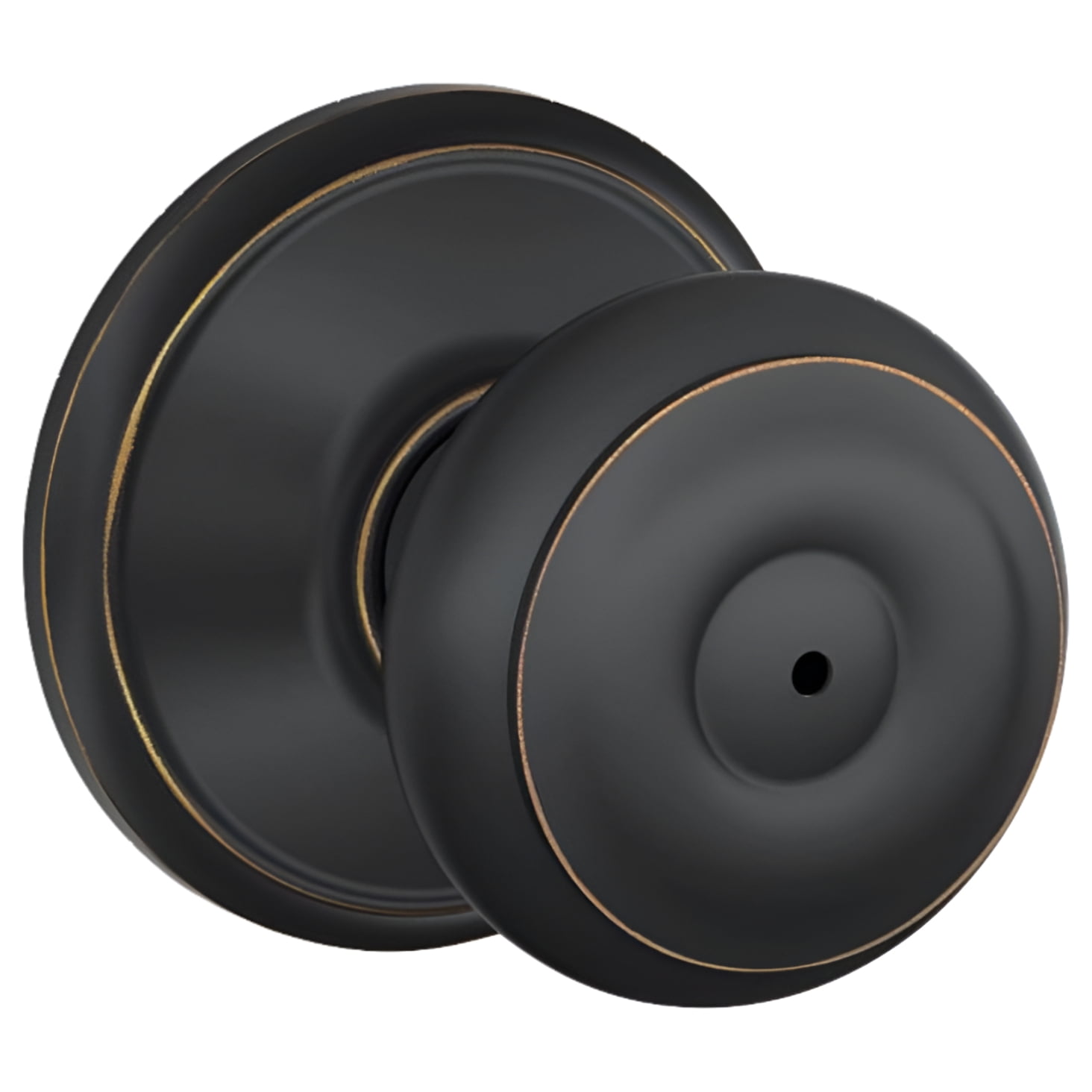 Schlage F40GEO716 Georgian Privacy Knob, Aged Bronze