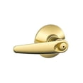 thumbnail image 1 of Schlage F40JAZ605 Jazz Privacy Lever, Bright Brass, 1 of 1