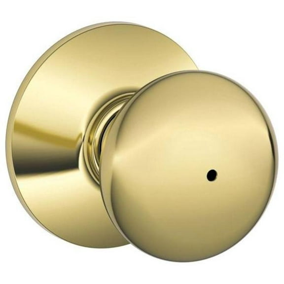 Schlage F40PLY605 Plymouth Privacy Knob, Bright Brass