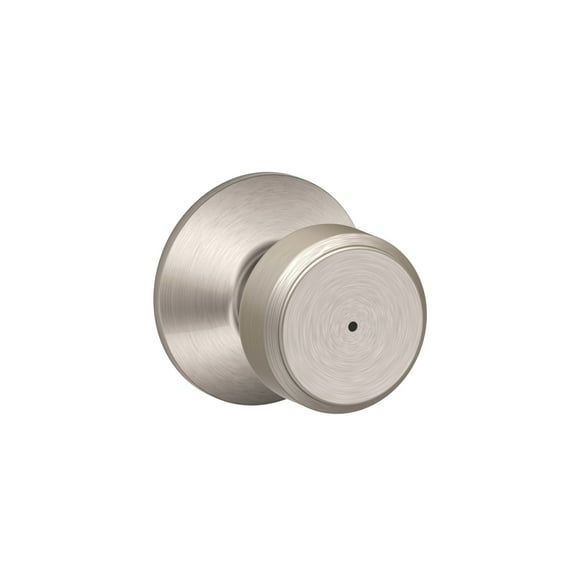 Schlage F40VBWE619 Bowery Privacy Door Knob Handleset, Satin Nickel - Quantity 1