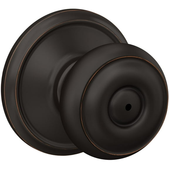 Schlage F40VGEO716 Georgian Privacy Knob, Aged Bronze