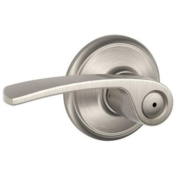 Schlage F40VMER619 Merano Bed and Bath Lever, Satin Nickel