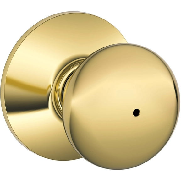 Schlage F40VPLY605 Plymouth Privacy Knob, Bright Brass