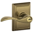 thumbnail image 1 of Schlage F51AACC609ADD Accent Single Cylinder Keyed Entry Door Lever Set - Brass, 1 of 7
