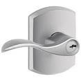 thumbnail image 1 of Schlage F51-Acc-Grw Accent Single Cylinder Keyed Entry Door Lever Set - Chrome, 1 of 4