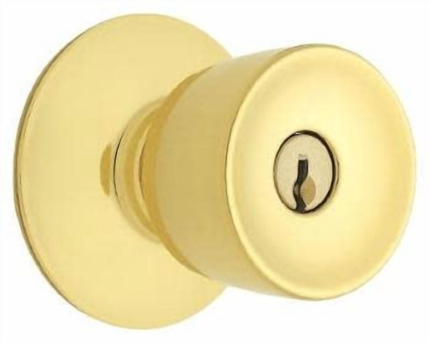 Schlage F51ABEL505 Bell Keyed Entry Door Knob Set - Brass