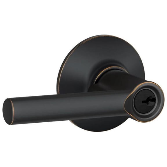 SCHLAGE F51A BRW 716 Lever Keyed Entry Lock Aged Bronze