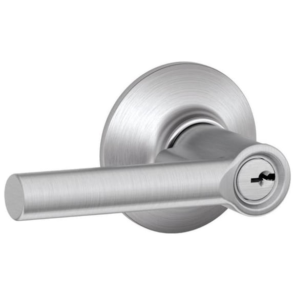 Schlage F51-Brw Broadway Single Cylinder Keyed Entry Door Lever Set - Chrome