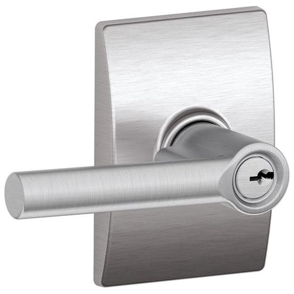 Schlage F51ABRW626CEN Broadway Single Cylinder Keyed Entry Door Lever Set - Chrome