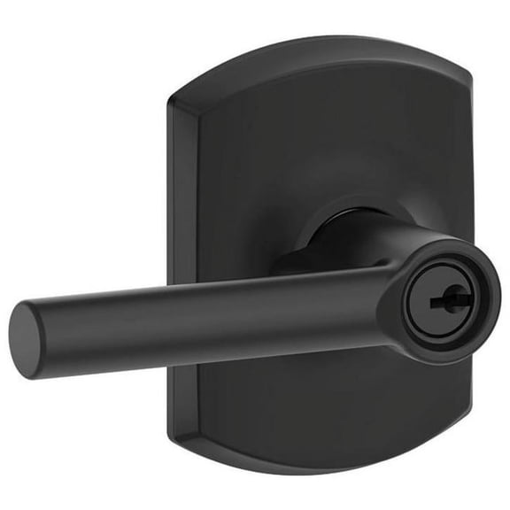 Schlage F51-Brw-Grw Broadway Single Cylinder Keyed Entry Door Lever Set - Black