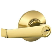Schlage F51-Ela Elan Single Cylinder Keyed Entry Door Lever Set - Brass