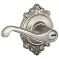 thumbnail image 1 of Schlage F51-Fla-Brk Flair Single Cylinder Keyed Entry Door Lever Set - Nickel, 1 of 7
