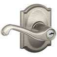 thumbnail image 1 of Schlage F51-Fla-Cam Flair Single Cylinder Keyed Entry Door Lever Set - Nickel, 1 of 6