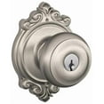 thumbnail image 1 of Schlage F51-Geo-Brk Georgian Keyed Entry Door Knob Set - Nickel, 1 of 6