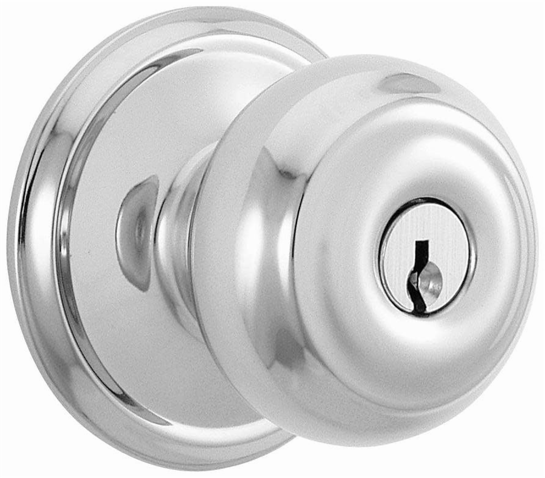 Schlage F51AGEO625 Georgian Keyed Entry Door Knob Set - Chrome