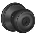 thumbnail image 1 of Schlage F51-Geo Georgian Keyed Entry Panic Proof Door Knob Set - Black, 1 of 7