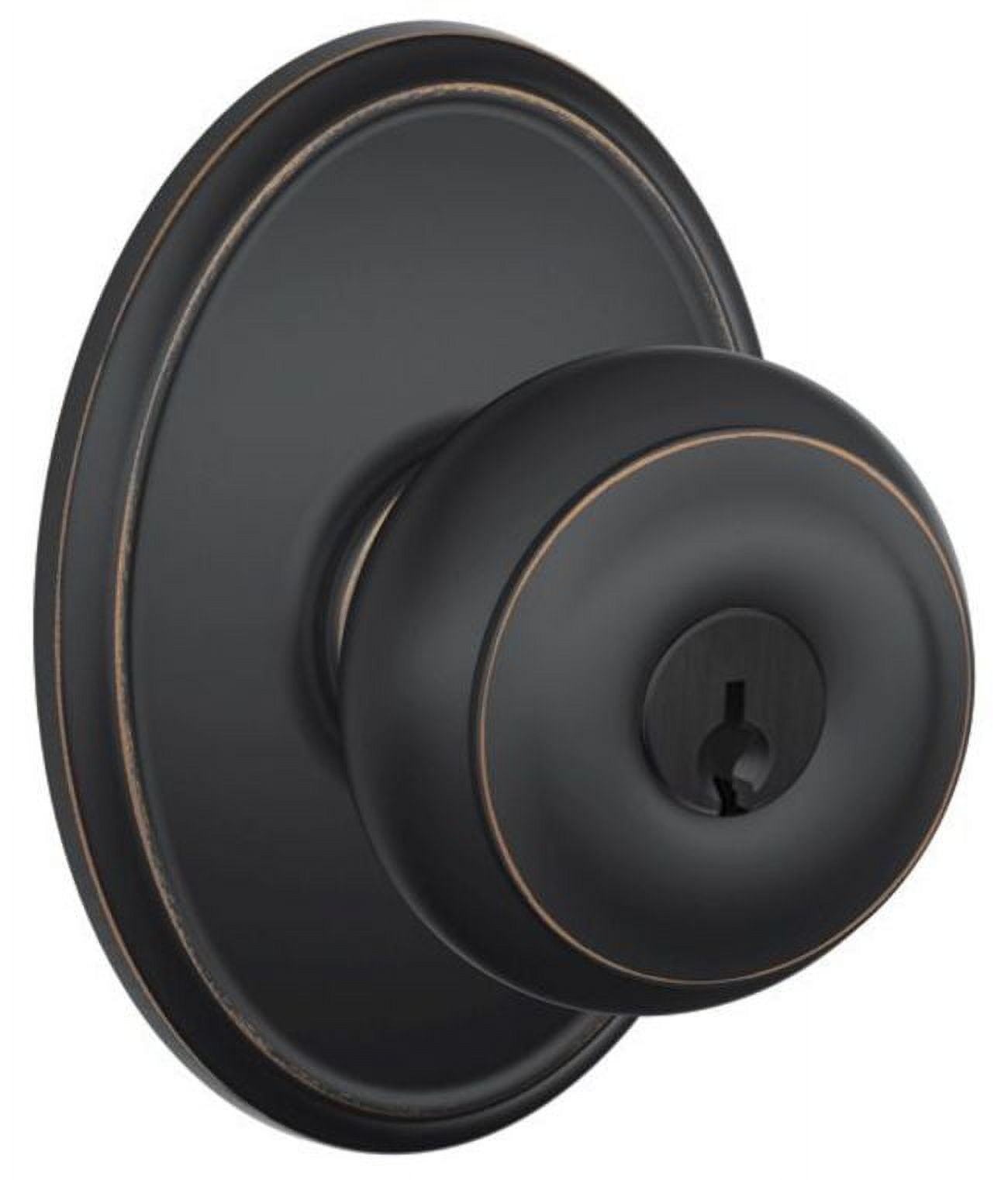 Schlage F51GeoWkf Keyed Entry Panic Proof Door Knob Set