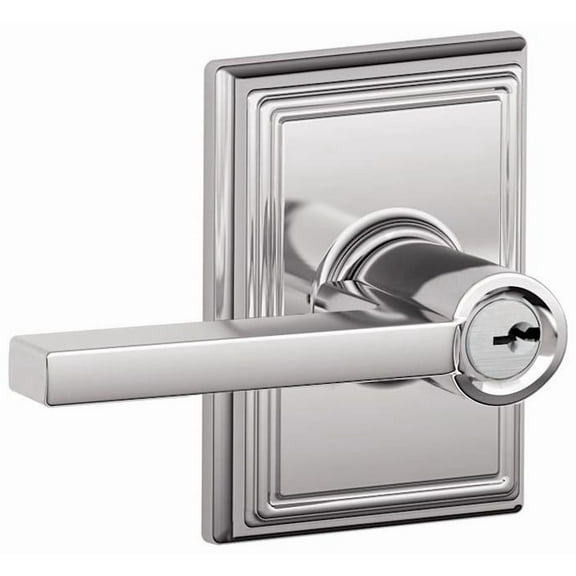 Schlage F51-Lat-Add Latitude Single Cylinder Keyed Entry Door Lever Set - Chrome