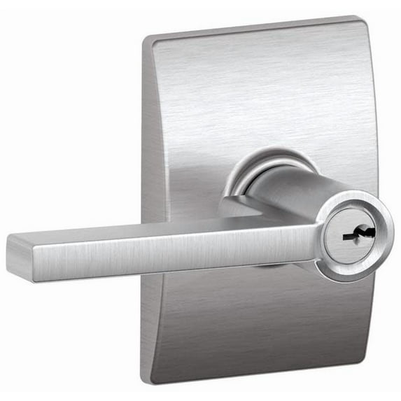 Schlage F51-Lat-Cen Latitude Single Cylinder Keyed Entry Door Lever Set - Chrome