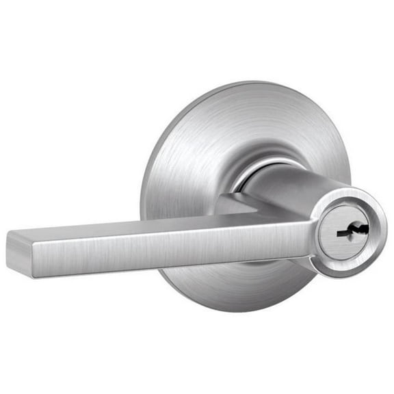Schlage F51-Lat Latitude Single Cylinder Keyed Entry Door Lever Set - Chrome