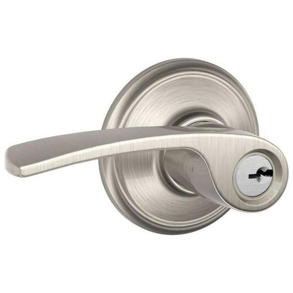 Schlage F51-MER Merano Keyed Entry F51A Panic Proof Door Lever, Satin Nickel