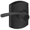 thumbnail image 1 of Schlage F51AMER622GRW Merano Single Cylinder Keyed Entry Door Lever Set - Black, 1 of 4