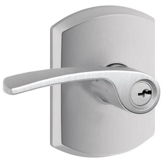 Schlage F51-Mer-Grw Merano Single Cylinder Keyed Entry Door Lever Set - Chrome