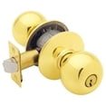 thumbnail image 1 of Schlage F51A Orbit Keyed Entry Lock C Keyway with 16211 Latch 10063 Strike Bright Brass Finish, 1 of 4