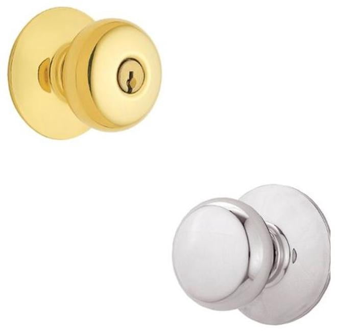 Schlage F51APLY605625 Plymouth Keyed Entry Door Knob Set - Brass