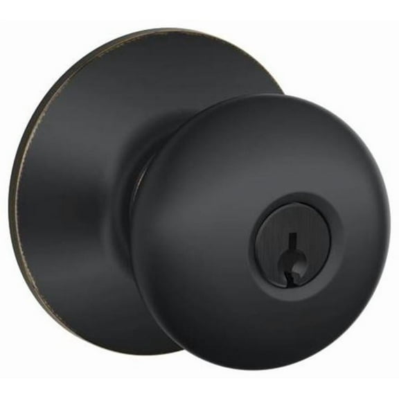 Schlage F51A Plymouth Keyed Entry Lock C Keyway with 16211 Latch 10063 Strike Aged Bronze Finish