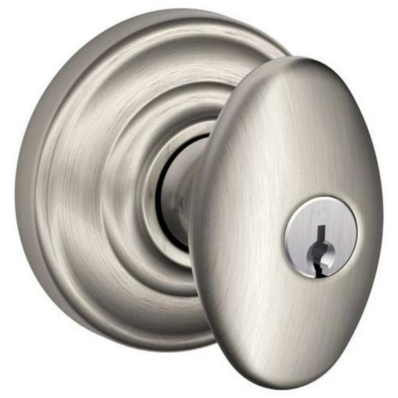 Schlage F51-Sie-And Siena Keyed Entry Door Knob Set - Nickel