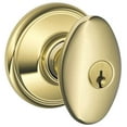thumbnail image 1 of Schlage F51-Sie Siena Keyed Entry Door Knob Set - Brass, 1 of 6