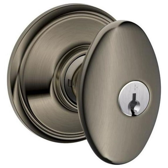 Schlage F51-Sie Siena Keyed Entry Door Knob Set - Grey