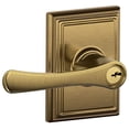 thumbnail image 1 of Schlage F51AVLA609ADD Avila Single Cylinder Keyed Entry Door Lever Set - Brass, 1 of 6