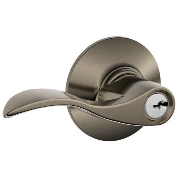 Schlage F51A ACC 620 Accent Keyed Lever, Antique Pewter