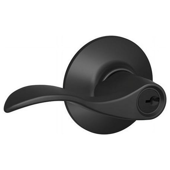 Schlage F51A ACC 622 Accent Lever Keyed Entry - Matte Black
