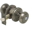 Schlage F51A AND 620 AND Andover Keyed Entry Knob, Antique Pewter ...